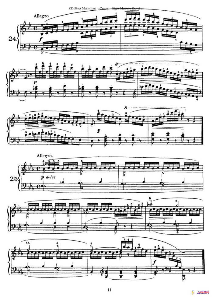 160 Eight- Measure Exercises.Op.821（车尔尼160首钢琴八小节练习曲（19——35））