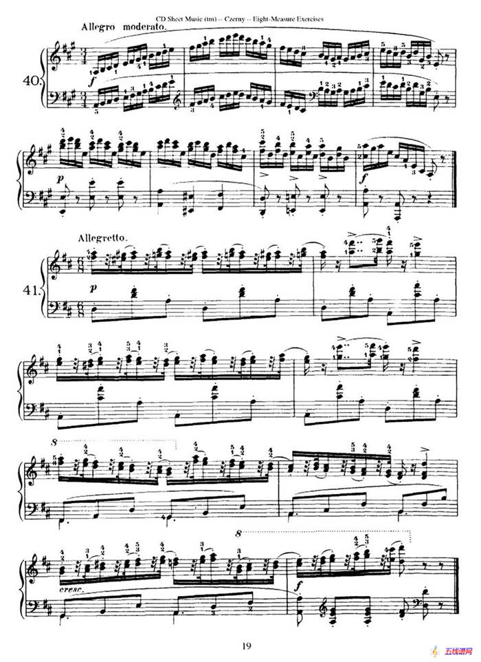 160 Eight- Measure Exercises.Op.821（车尔尼160首钢琴八小节练习曲（36——53））