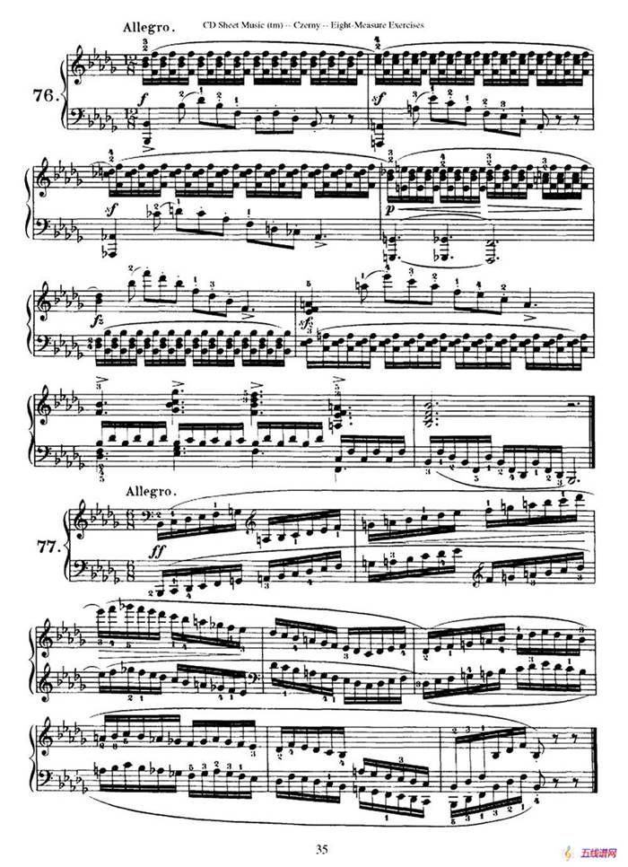 160 Eight- Measure Exercises.Op.821（车尔尼160首钢琴八小节练习曲（72——87））