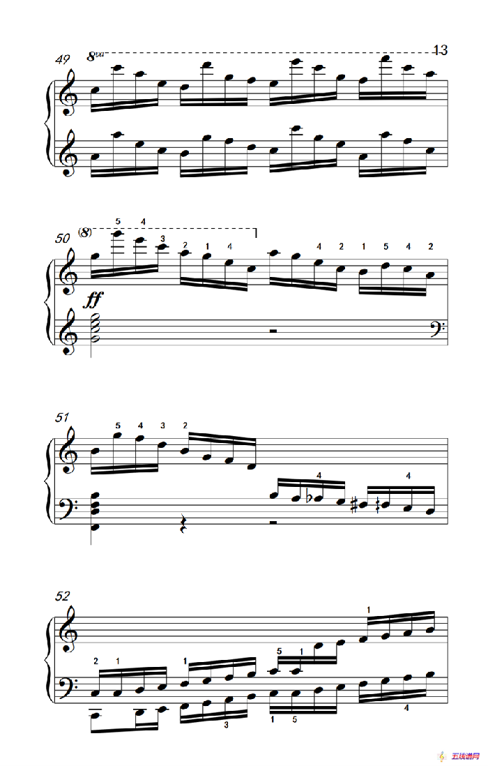莫什科夫斯基 钢琴练习曲（第五首）