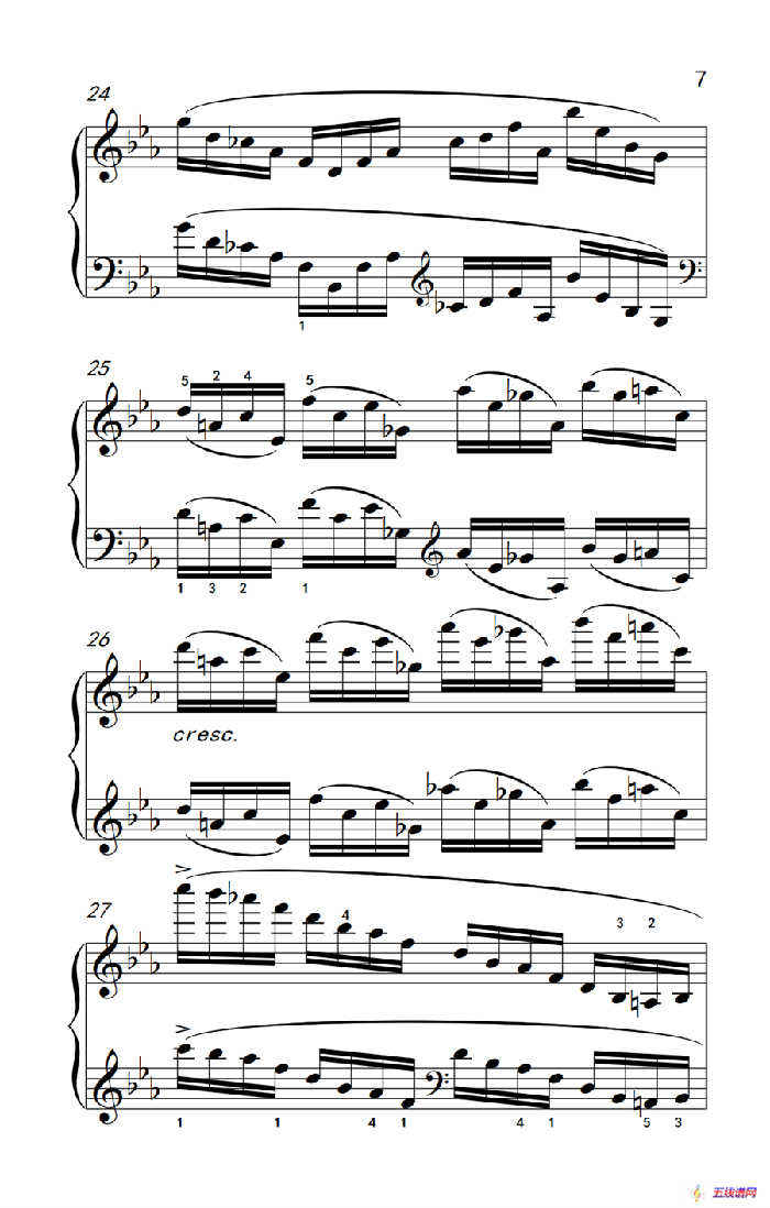 莫什科夫斯基 钢琴练习曲（第七首）