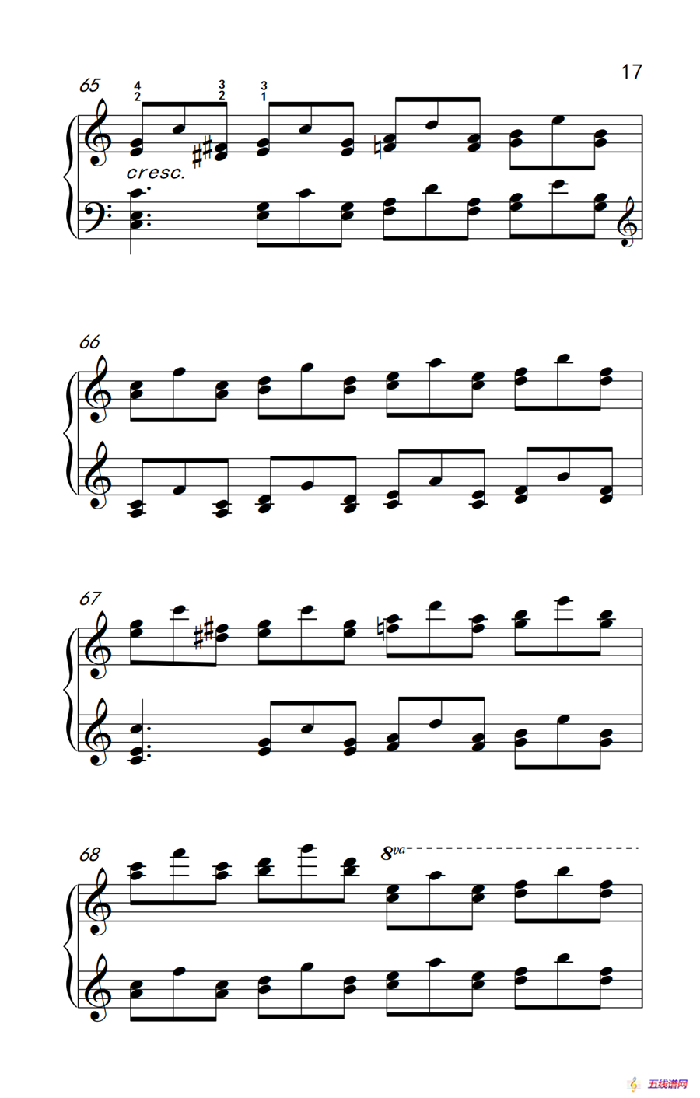 莫什科夫斯基 钢琴练习曲（第八首）