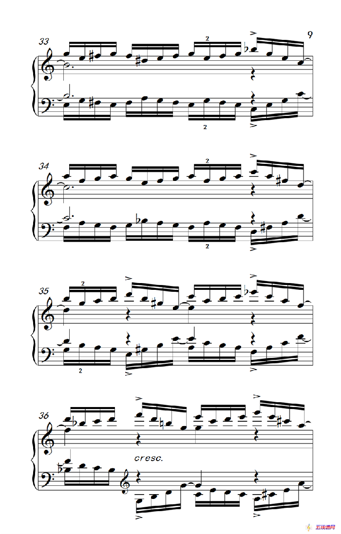 莫什科夫斯基 钢琴练习曲（第十首）