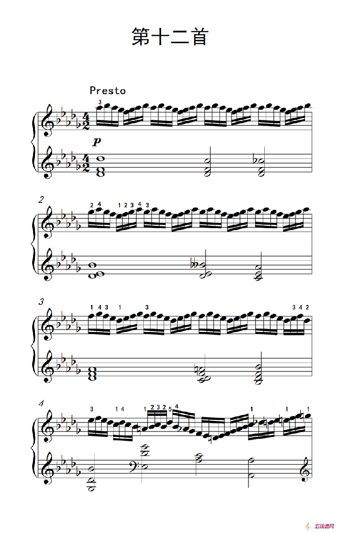 莫什科夫斯基 钢琴练习曲（第十二首）