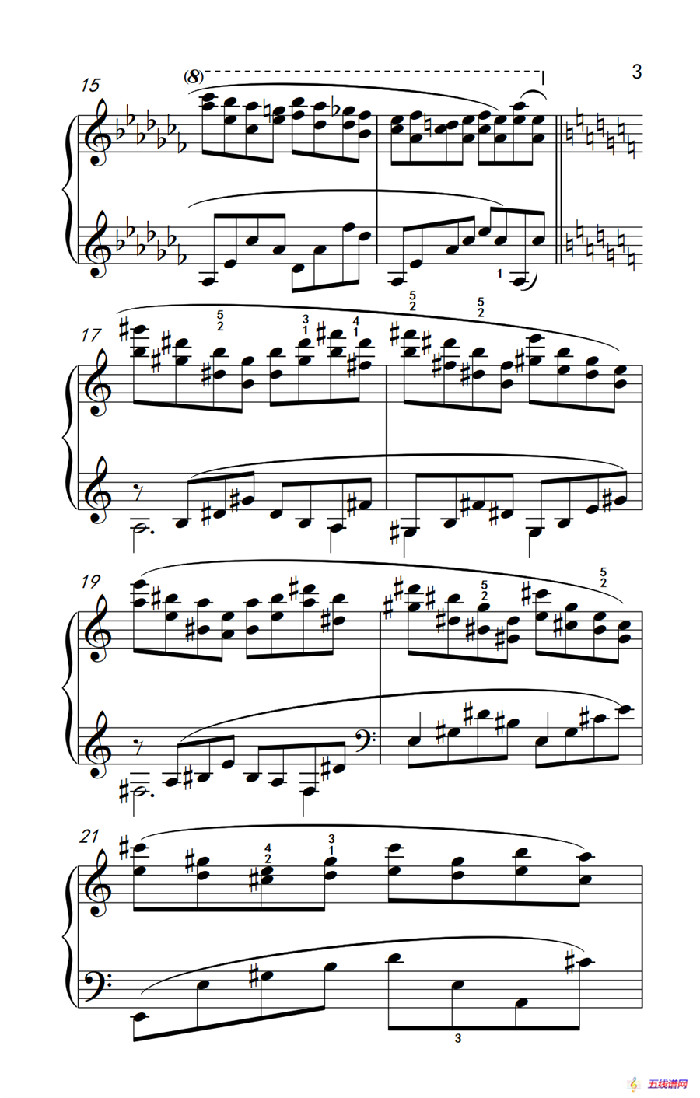 莫什科夫斯基 钢琴练习曲（第十三首）