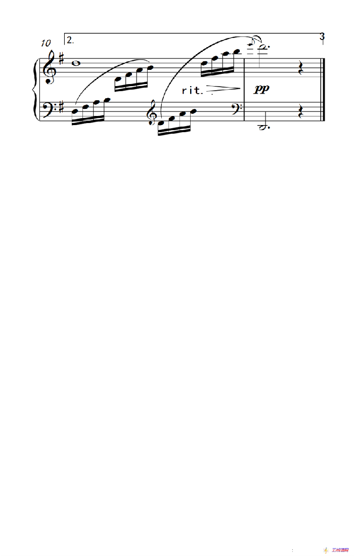 《梁祝》主题曲（约翰·汤普森 成人钢琴教程 第二册）