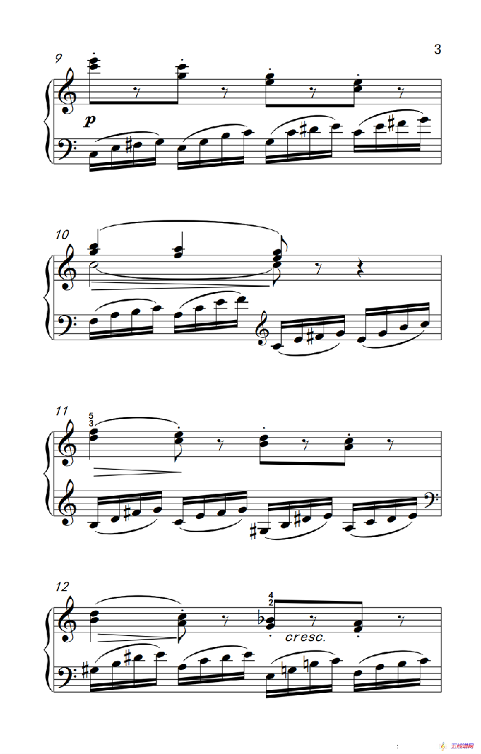 第六级 3. 练习曲（中央音乐学院 钢琴（业余）考级教程 4-6级）