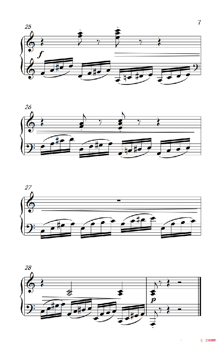 第六级 3. 练习曲（中央音乐学院 钢琴（业余）考级教程 4-6级）
