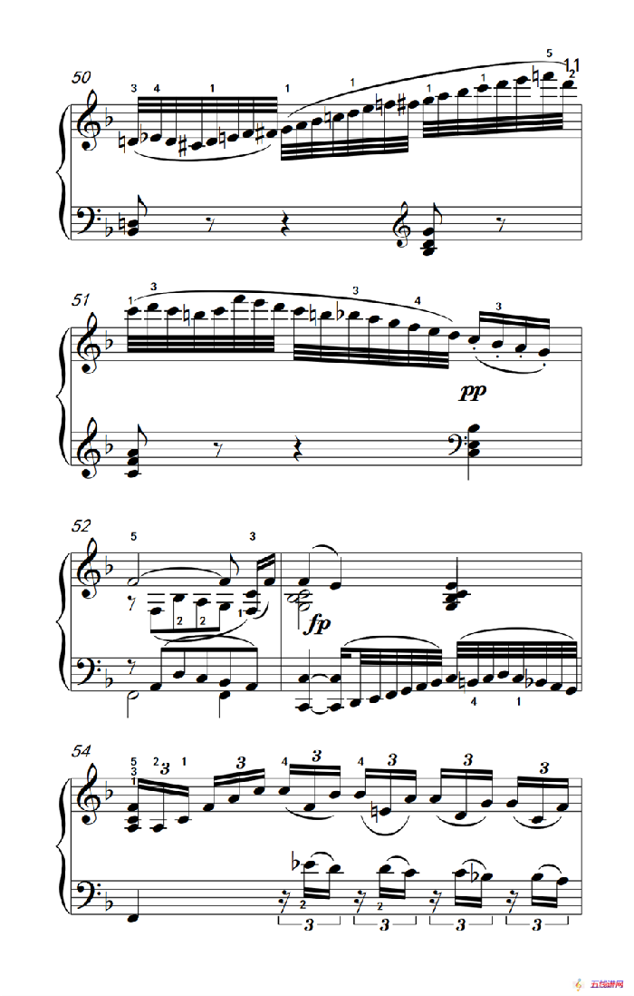 奏鸣曲 Opus 2 Nr.1 第二乐章（贝多芬奏鸣曲集 1）