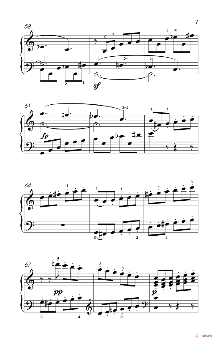 奏鸣曲 Opus 2 Nr.3 第四乐章（贝多芬奏鸣曲集 1）