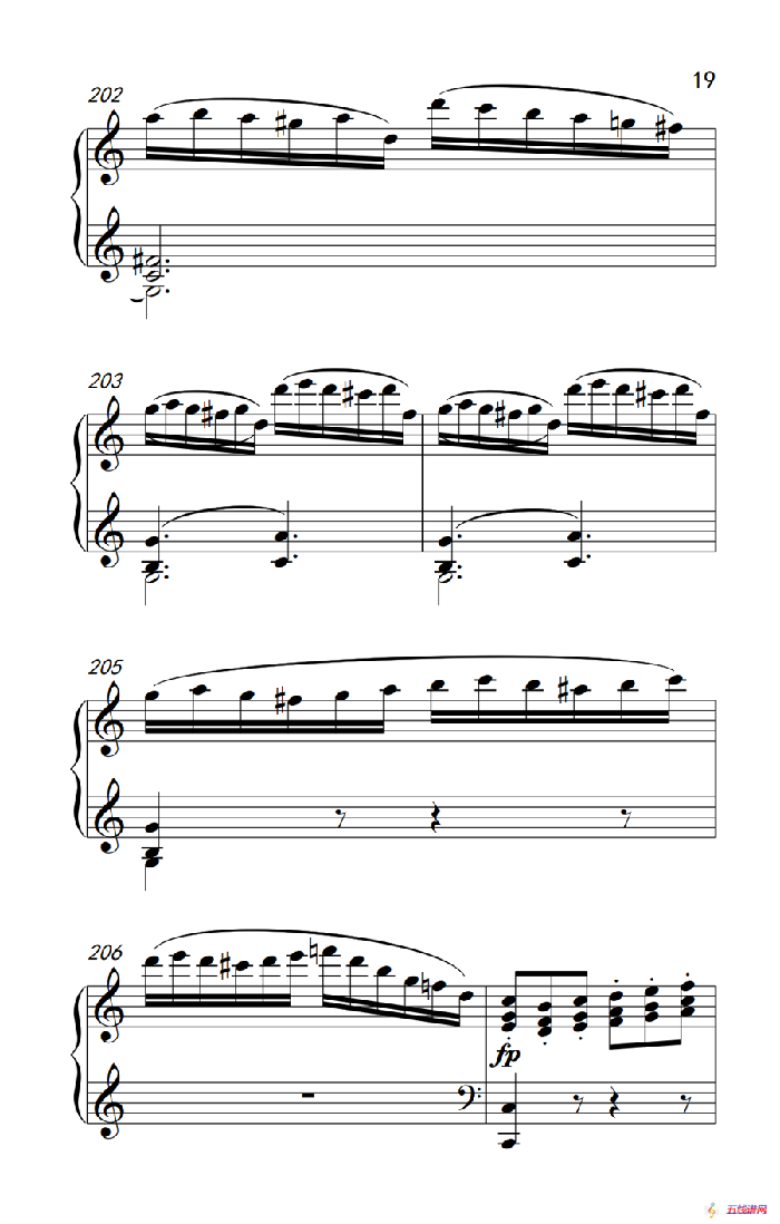 奏鸣曲 Opus 2 Nr.3 第四乐章（贝多芬奏鸣曲集 1）