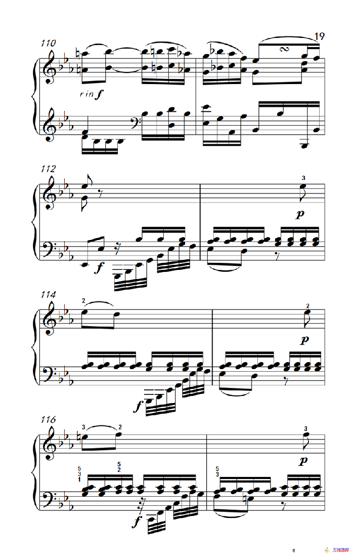 奏鸣曲 Opus 7 第四乐章（贝多芬奏鸣曲集 2）