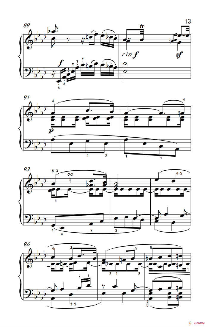 奏鸣曲 Opus 10 Nr.1 第二乐章（贝多芬奏鸣曲集 2）