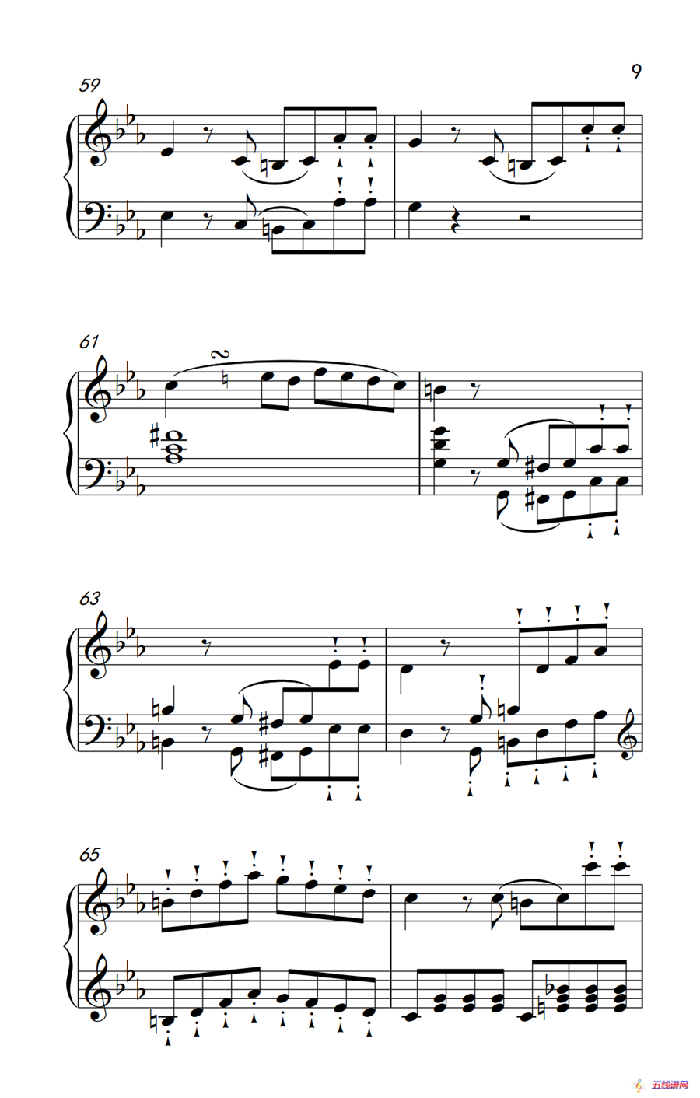 奏鸣曲 Opus 10 Nr.1 第三乐章（贝多芬奏鸣曲集 2）