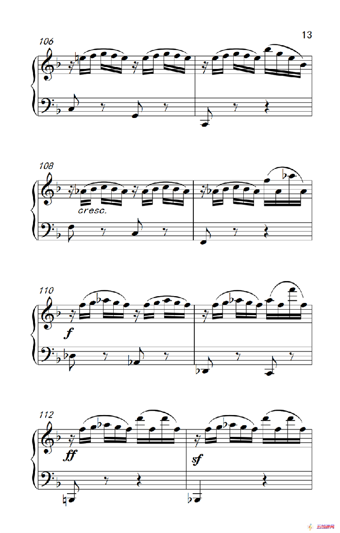奏鸣曲 Opus 10 Nr.2 第一乐章（贝多芬奏鸣曲集 2）