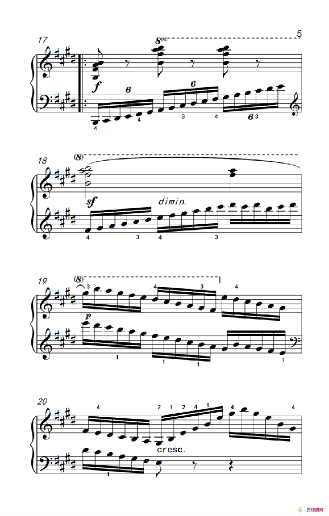 第七级3.练习曲（中央音乐学院 钢琴（业余）考级教程 7-9级）