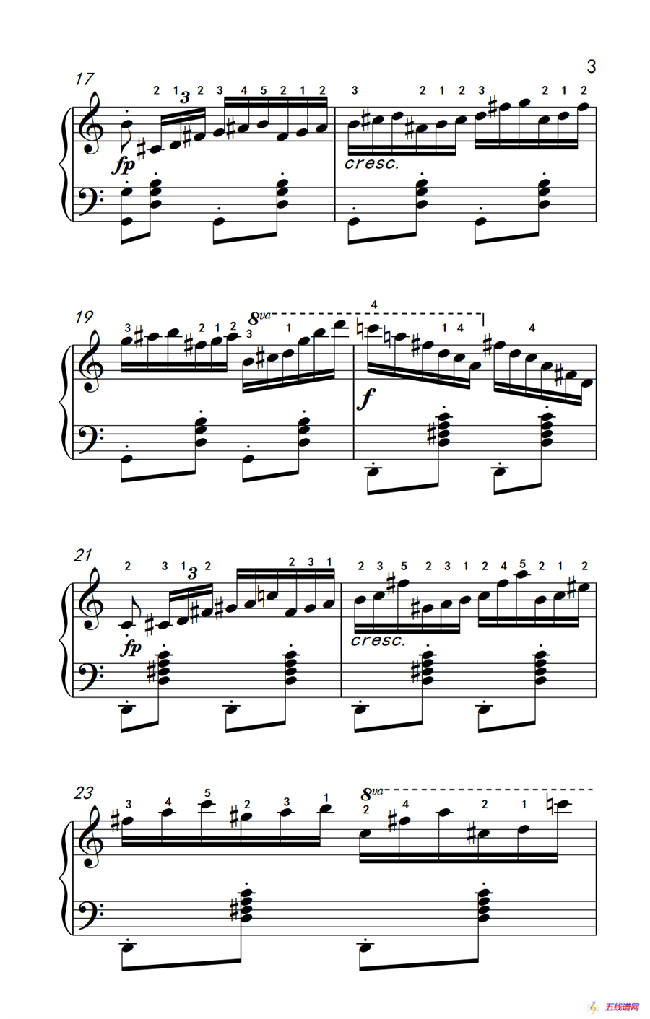 第八级1.练习曲 Op.740 No.16（中央音乐学院 钢琴（业余）考级教程 7-9级）