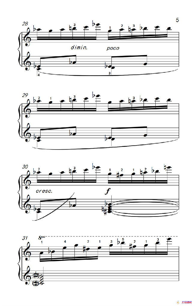 第八级1.练习曲 Op.740 No.16（中央音乐学院 钢琴（业余）考级教程 7-9级）