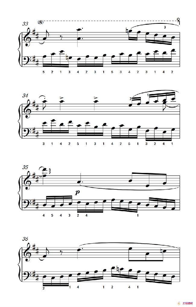第八级2.练习曲 No.6 （中央音乐学院 钢琴（业余）考级教程 7-9级）
