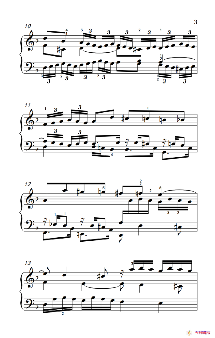 第八级1.d小调赋格曲（中央音乐学院 钢琴（业余）考级教程 7-9级）