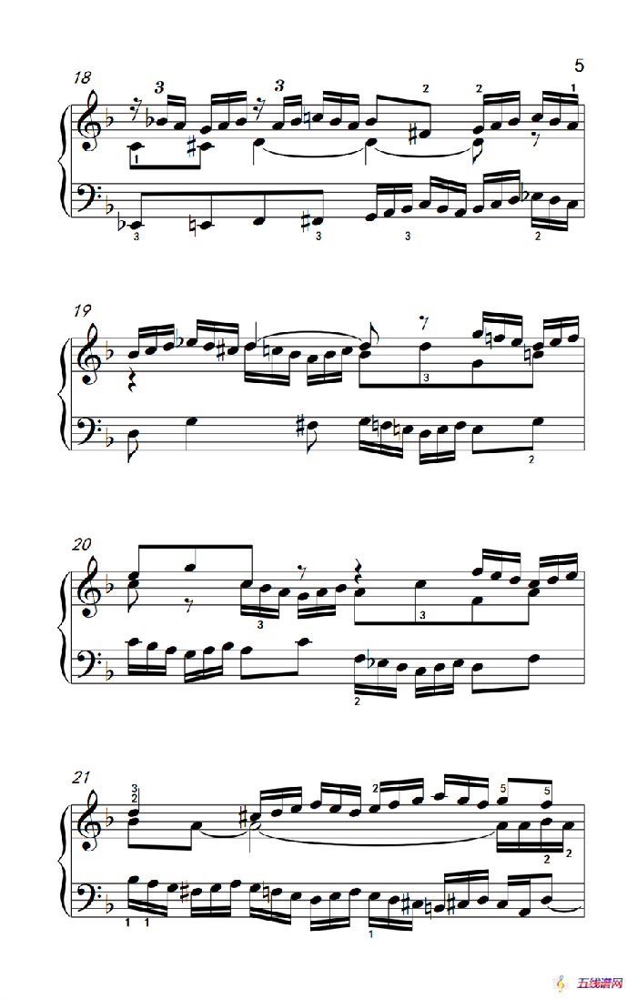 第八级1.d小调赋格曲（中央音乐学院 钢琴（业余）考级教程 7-9级）
