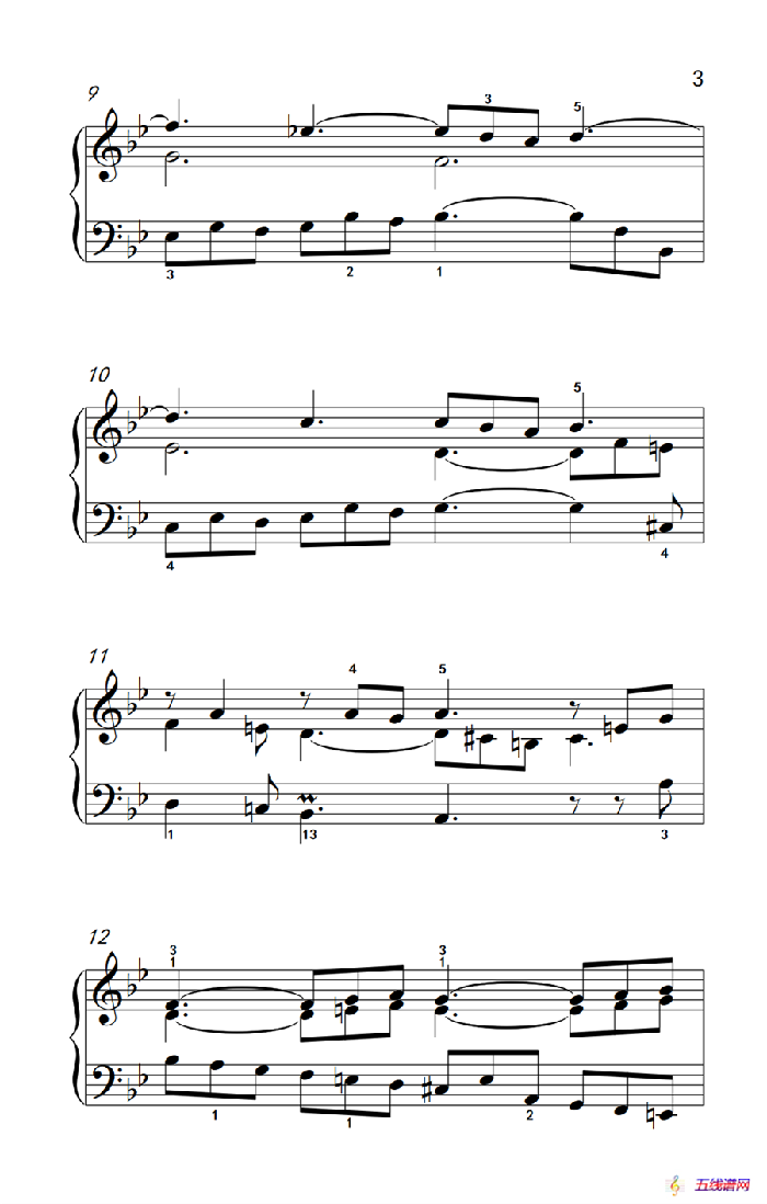 第九级1.吉格舞曲 选自《英国组曲》第三套（中央音乐学院 钢琴（业余）考级教程 7-9级）