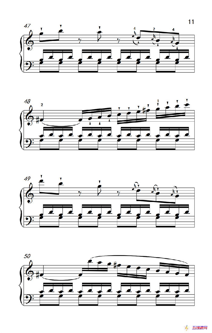 第九级1.C大调奏鸣曲 第一乐章 Hob.XVI 50（中央音乐学院 钢琴（业余）考级教程 7-9级）