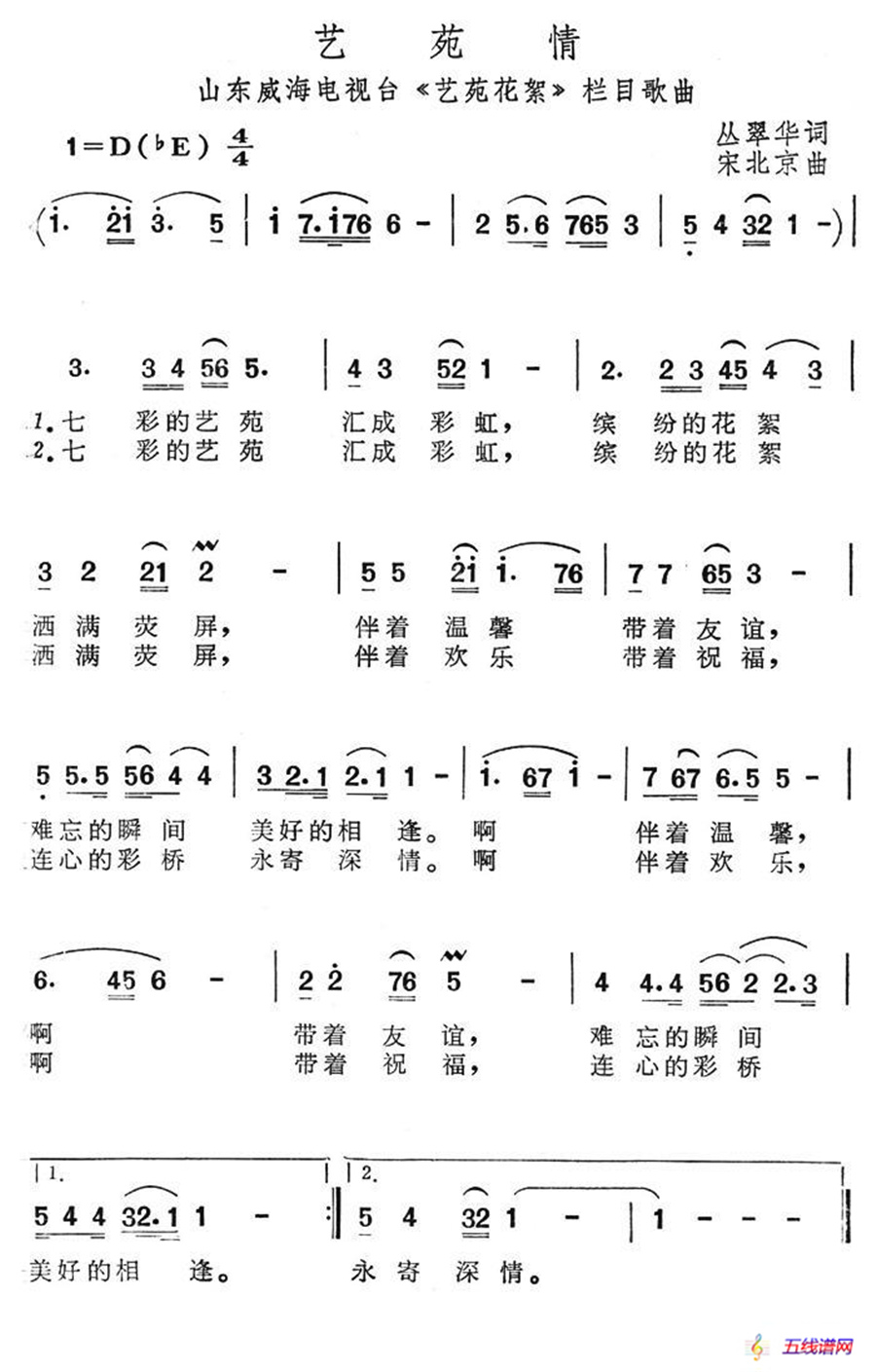 艺苑情（威海电视台《艺苑花絮》栏目歌曲）