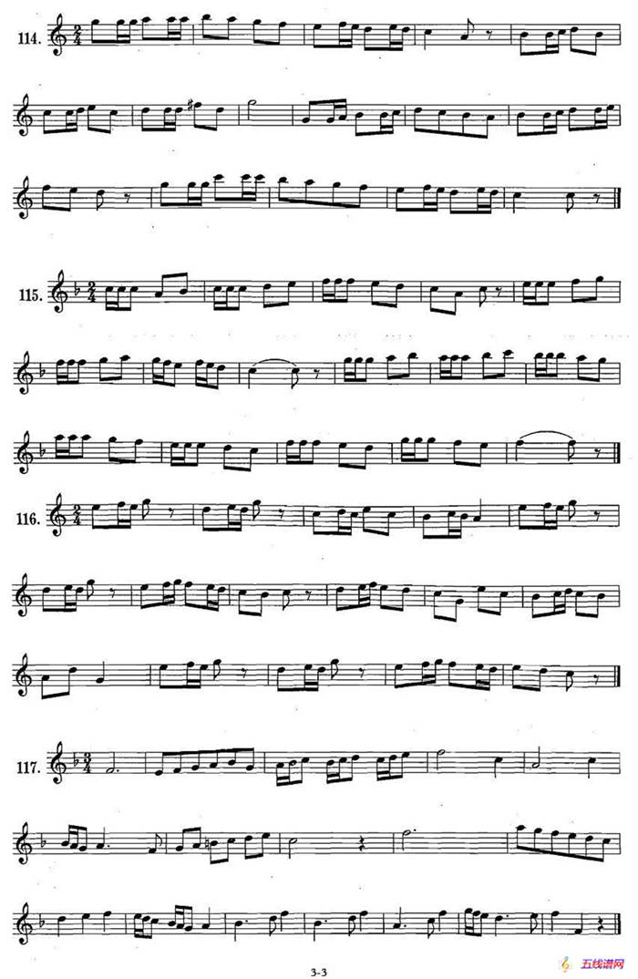 萨克斯练习曲合集（1—20）八分音符和十六分音符练习