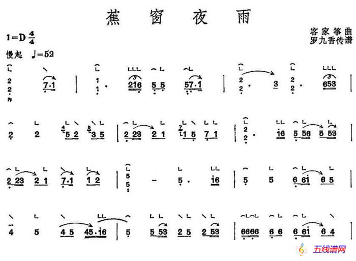 蕉窗夜雨