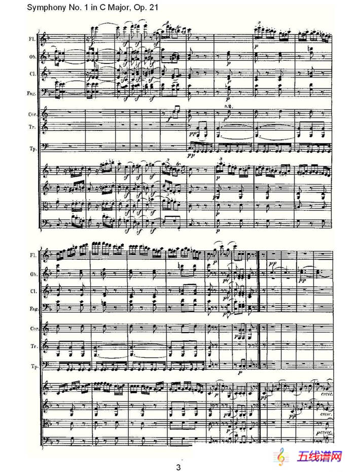 Symphony No. 1 in C Major, Op. 21（C大调第一交响曲 Op. 2）