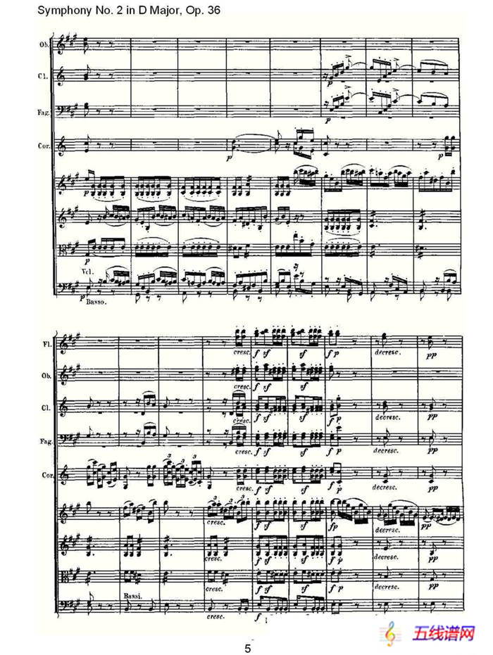 D大调第二交响曲 Op.36 第二乐章