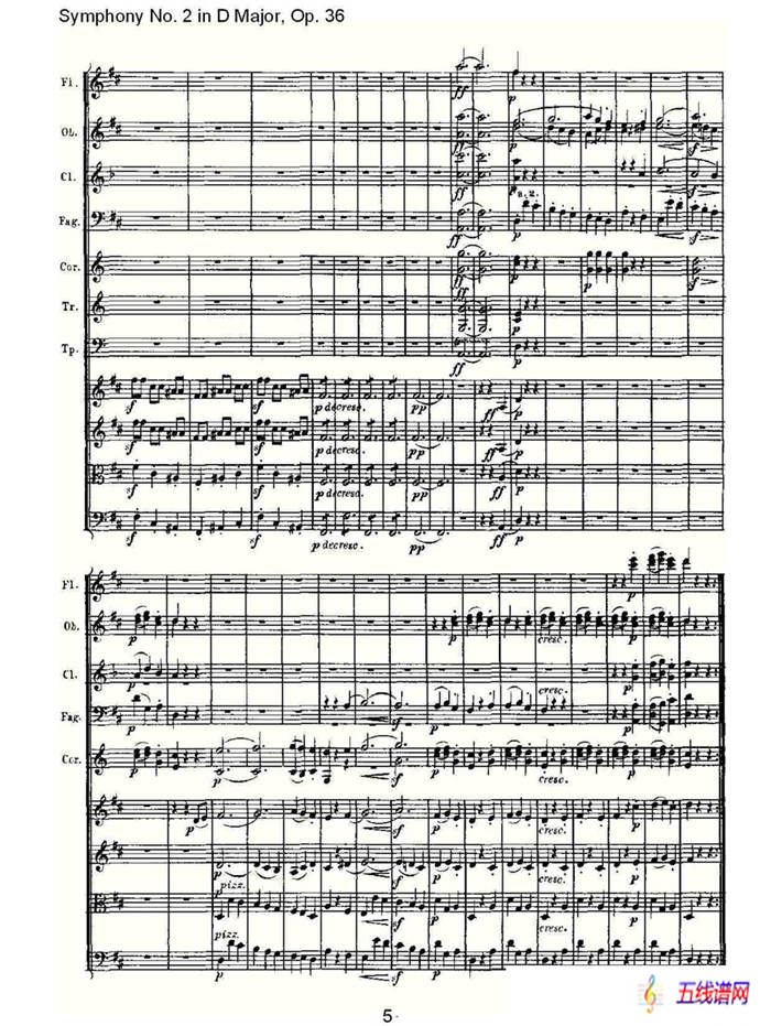 Symphony No. 2 in D Major, Op.36（D大调第二交响曲 Op.36)）