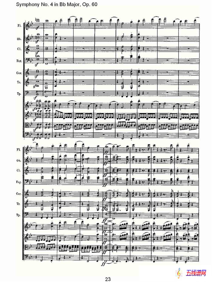 bB大调第四交响曲 Op.60第一乐章