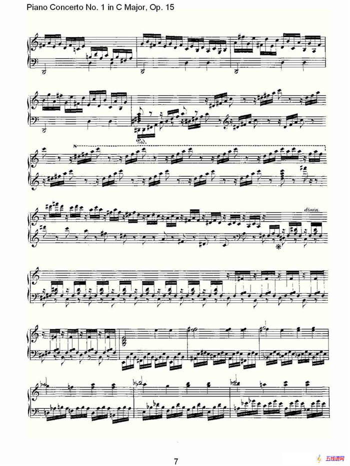 C大调钢琴第一协奏曲 Op.15 华彩乐段