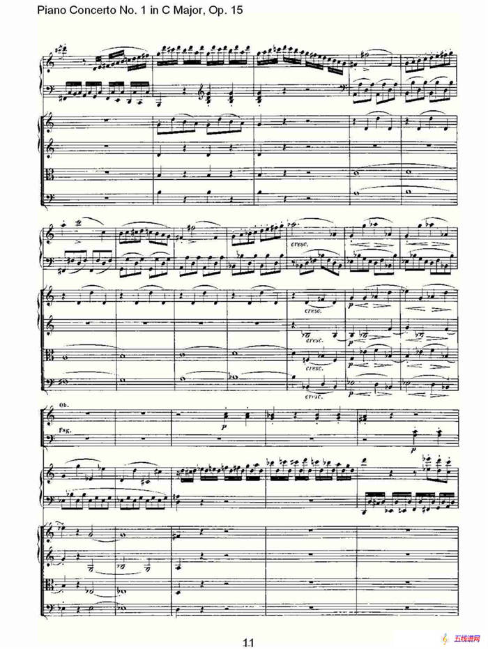 C大调钢琴第一协奏曲 Op.15 第一乐章