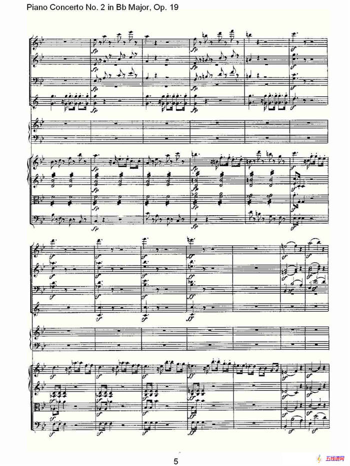 Bb大调钢琴第二协奏曲 Op. 19 第一乐章