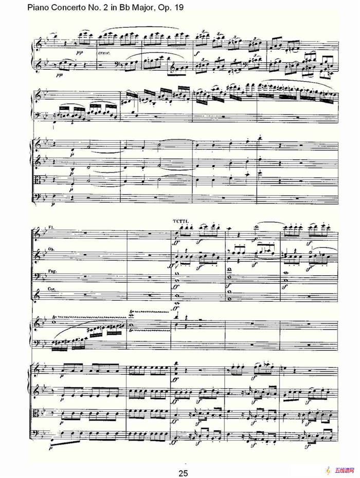 Bb大调钢琴第二协奏曲 Op. 19 第一乐章