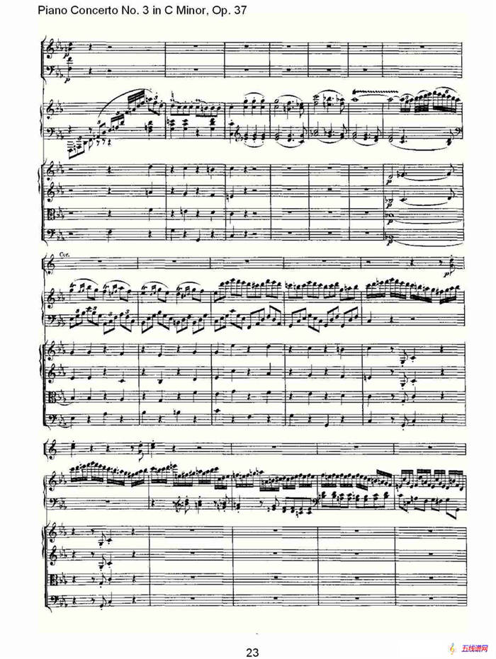 C小调钢琴第三协奏曲 Op.37  第一乐章