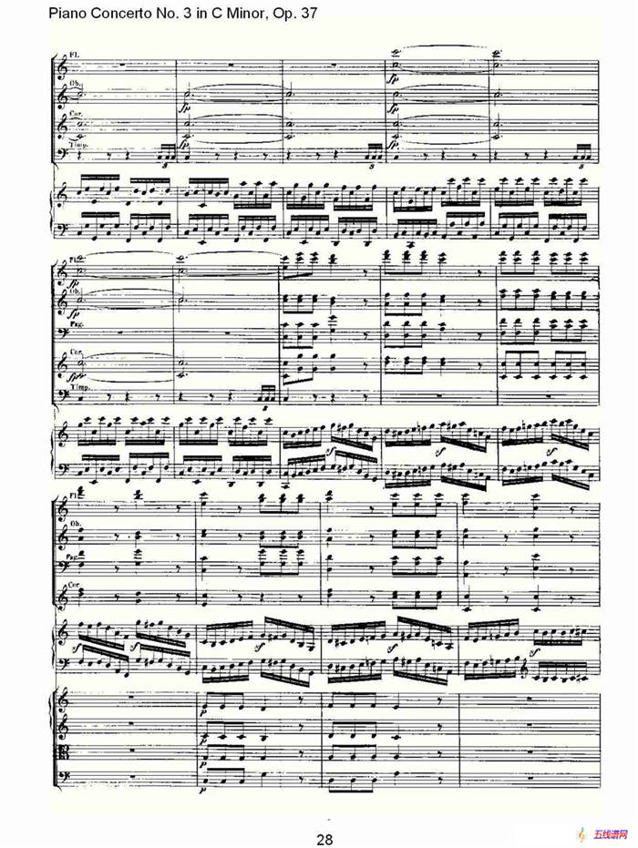 C小调钢琴第三协奏曲 Op.37  第三乐章