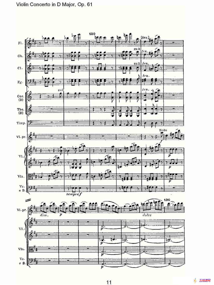 D大调小提琴协奏曲 Op.61第三乐章