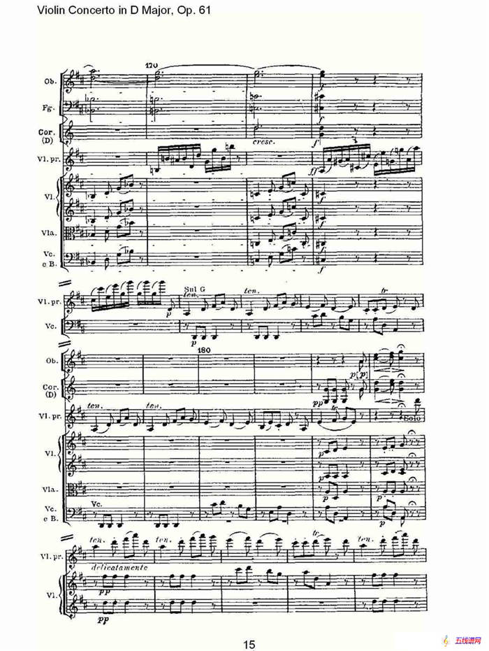 D大调小提琴协奏曲 Op.61第三乐章