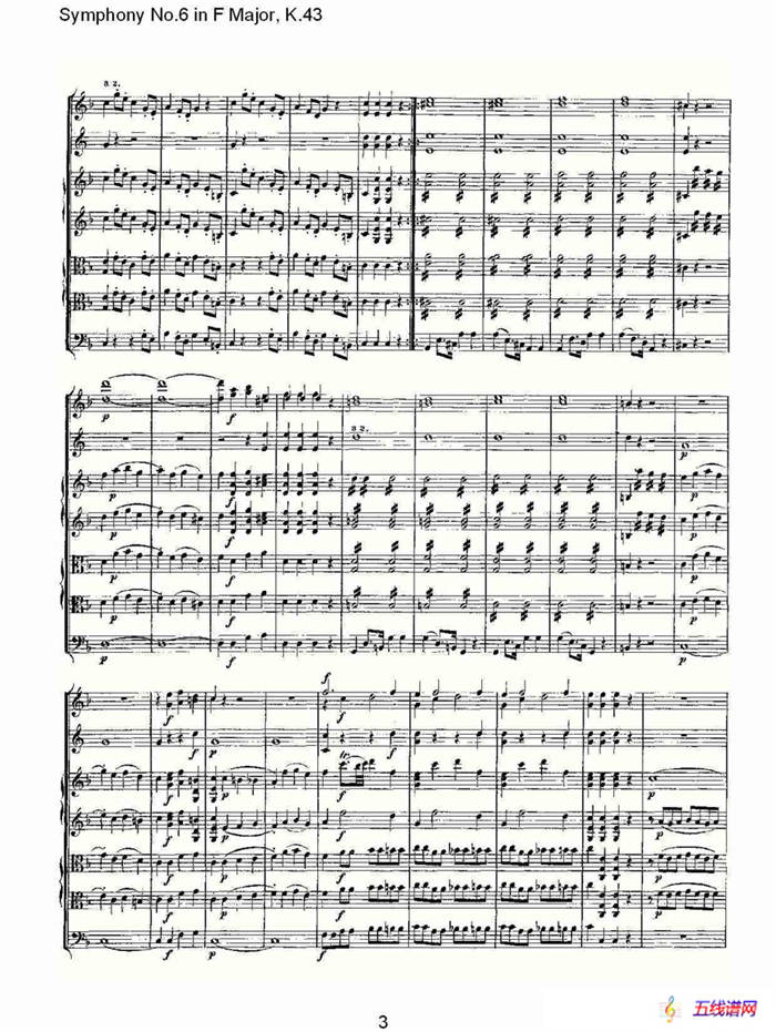Symphony No.6 in F Major, K.43（F大调第六交响曲K.43）
