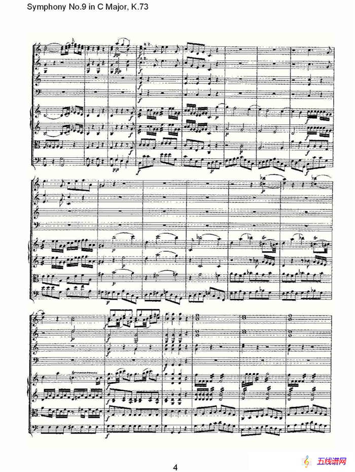 Symphony No.9 in C Major, K.73（C大调第九交响曲K.73）