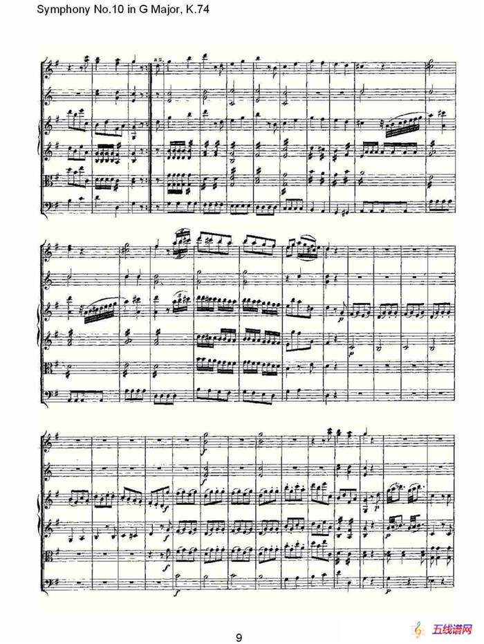 Symphony No.10 in G Major, K.74（G大调第十交响曲K.74）