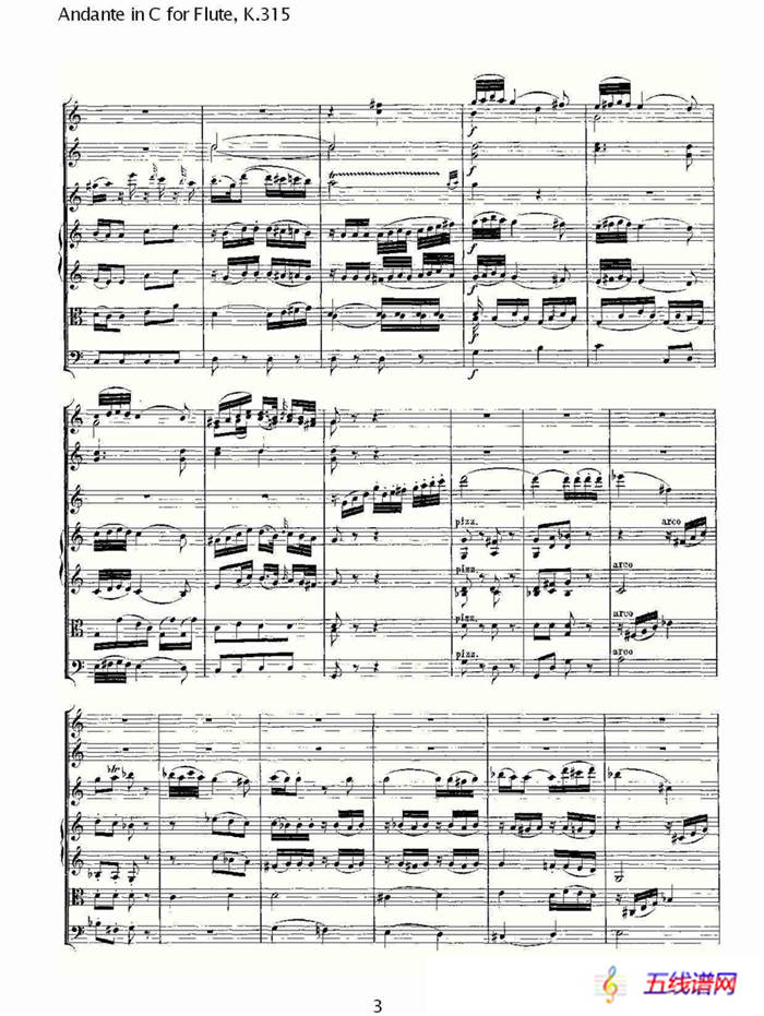 Andante in C for Flute, K.315（D调长笛行板协奏曲, K.315）