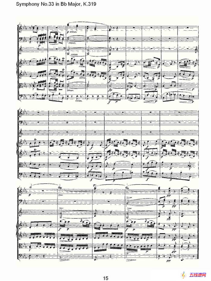 Symphony No.33 in Bb Major, K.319（Bb大调第三十三交响曲K.31）