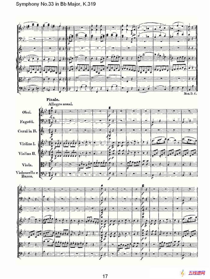 Symphony No.33 in Bb Major, K.319（Bb大调第三十三交响曲K.31）
