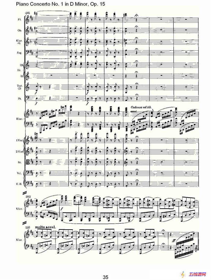 D小调钢琴第一协奏曲, Op.15第三乐章（二）