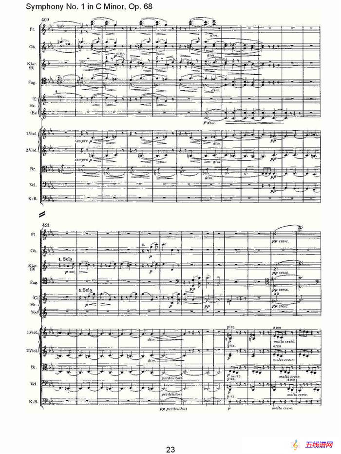 C小调第一交响曲, Op.68 第一乐章